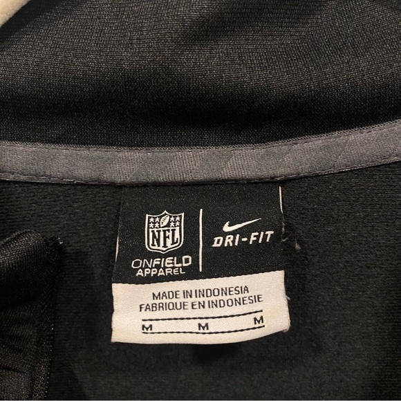 NIKE DRI-FIT Mens CAROLINA PANTHERS NFL 1/4 Zip Long Sleeve Pullover Size MEDIUM - Picture 3 of 7